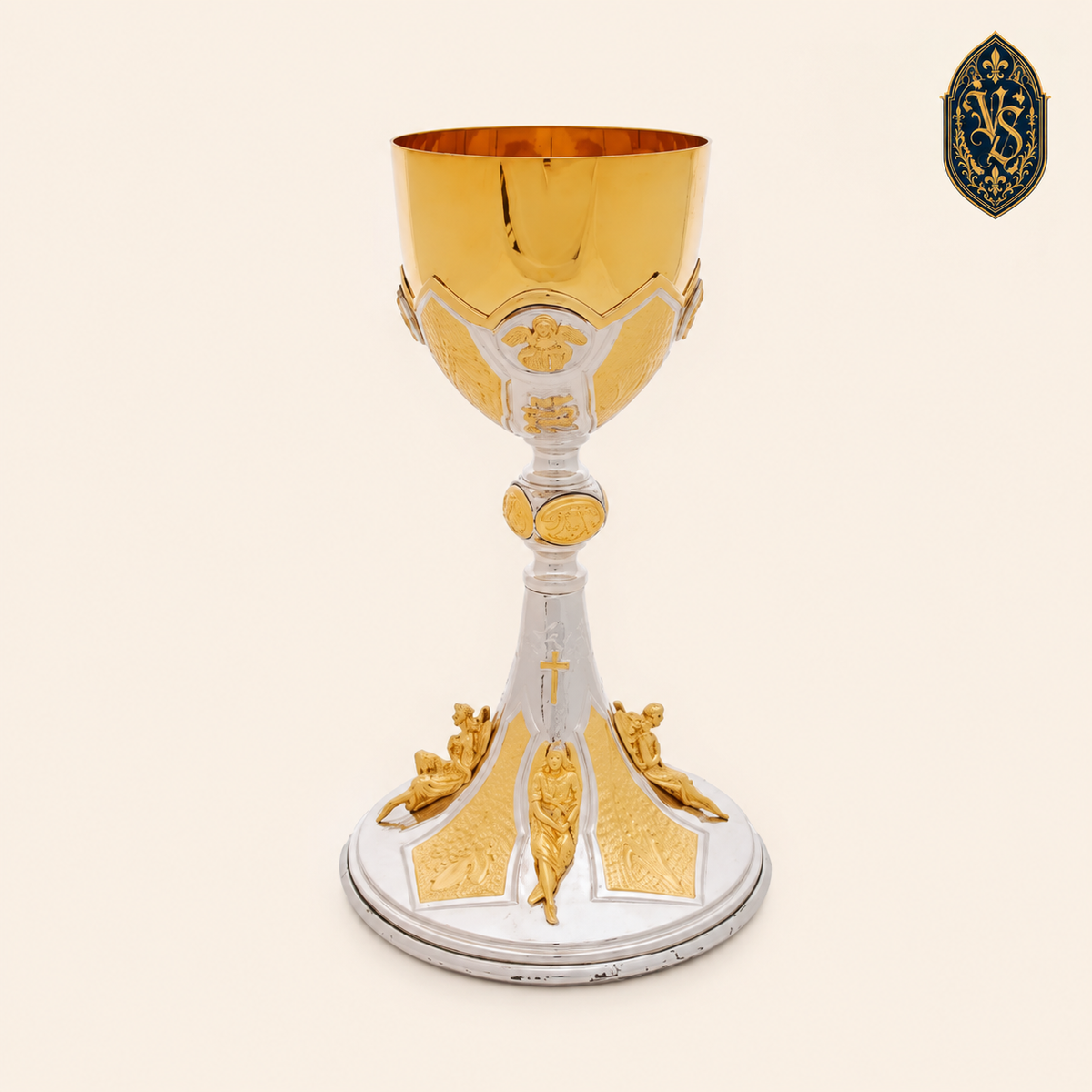Calice bicolore avec décor figuratif 23 cm – KSCM-025