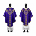 Chasuble semi-gothique violette