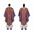 Chasuble semi-gothique Violet-rouge