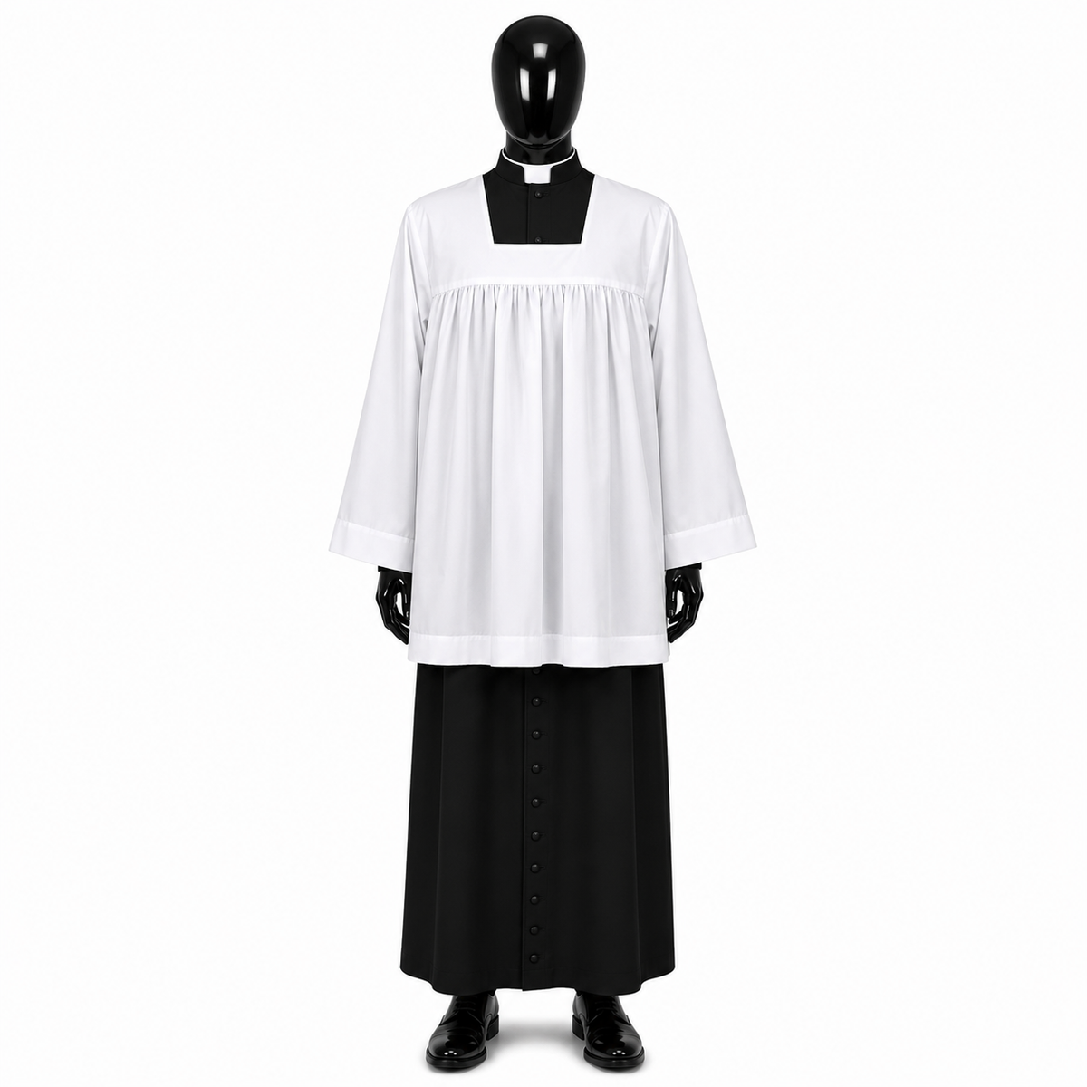 Surplis froncé lisse KM01-010