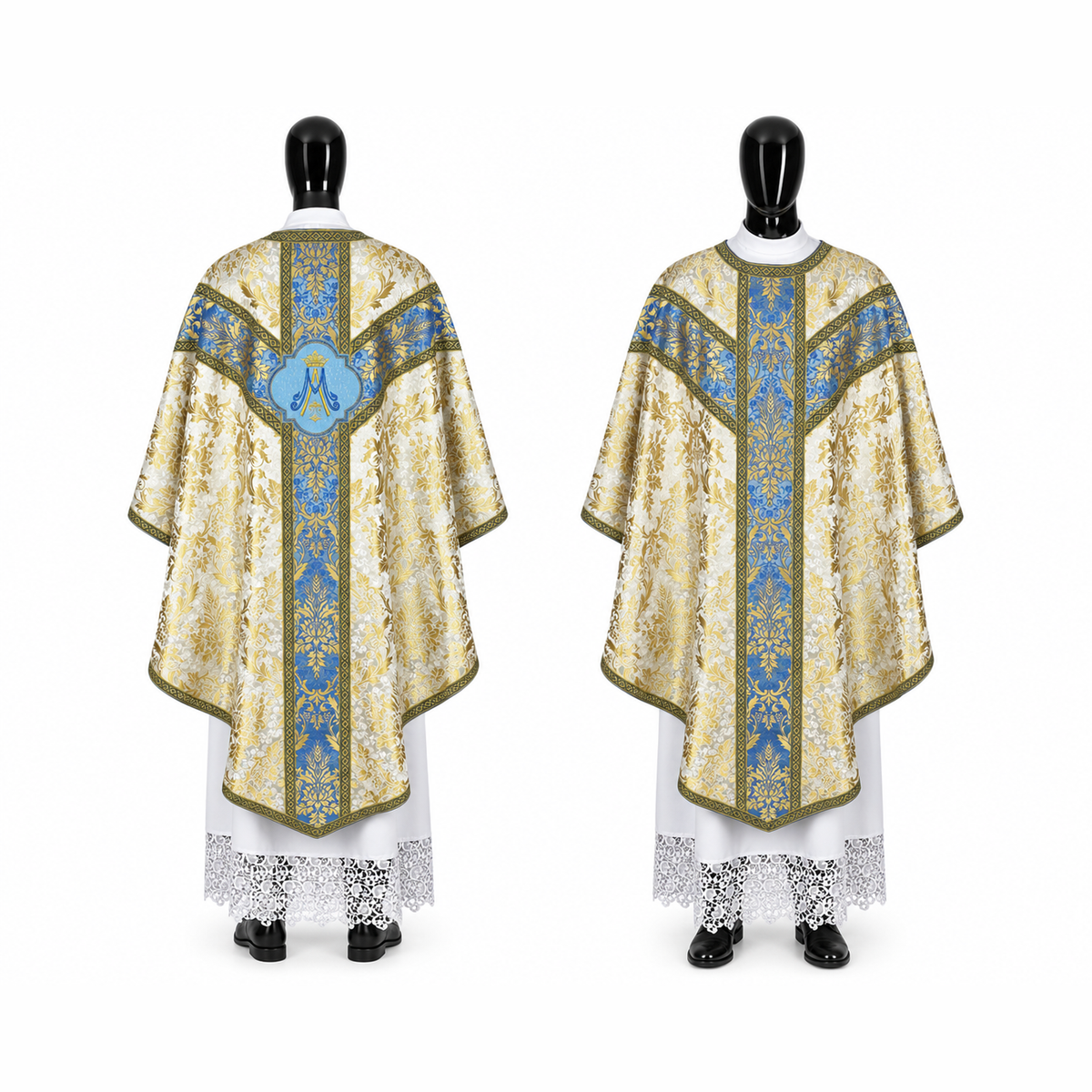 Chasuble semi-gothique mariale