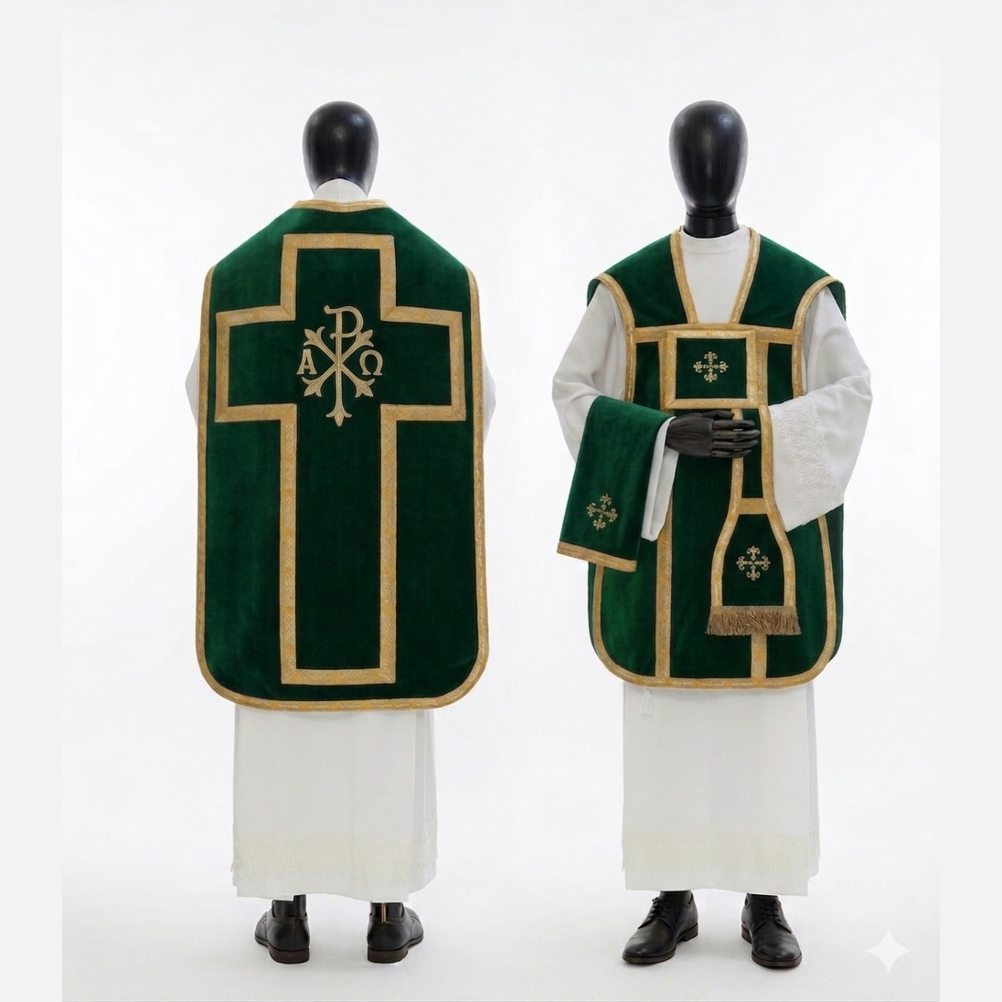 Chasuble romaine verte