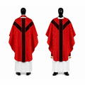 Chasuble semi-gothique rouge