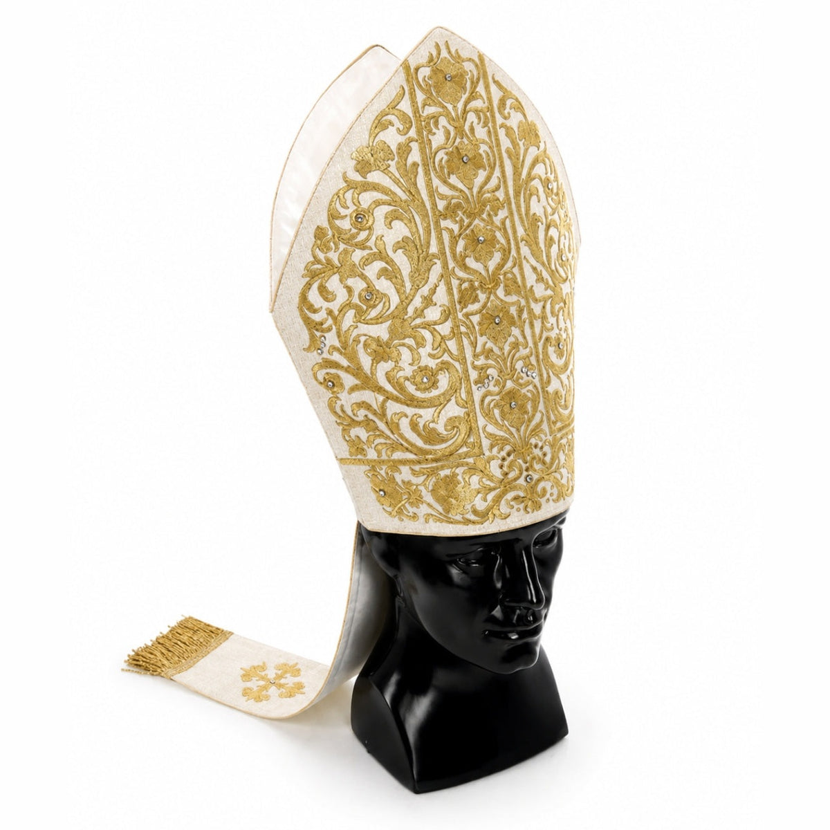 Mitre liturgique blanche