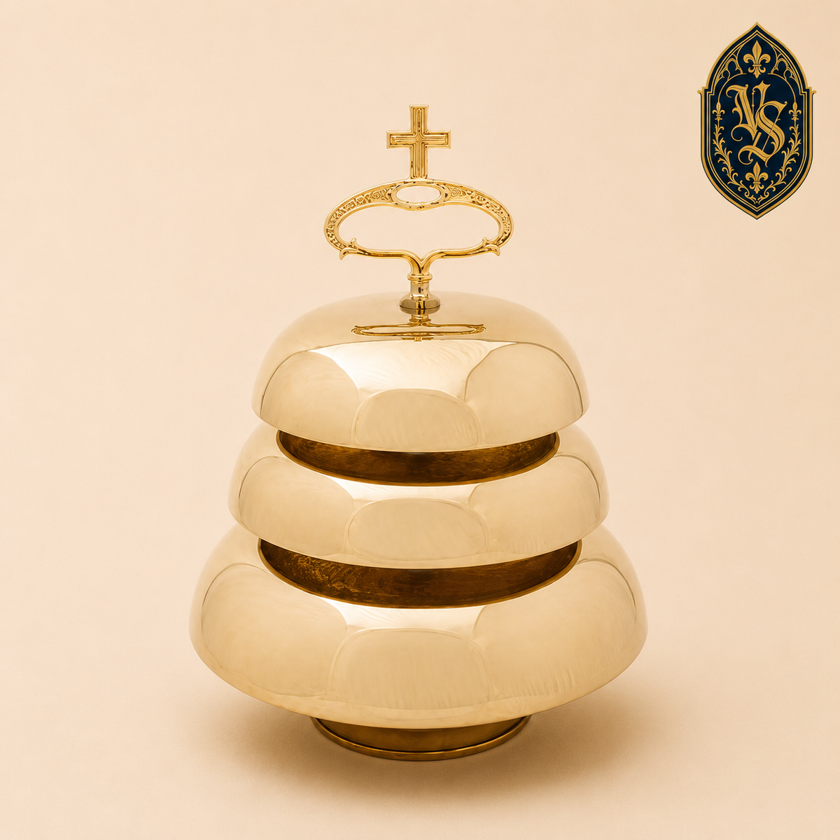 Gong en laiton triple 32/25/22 cm avec maillet – GSCM-003