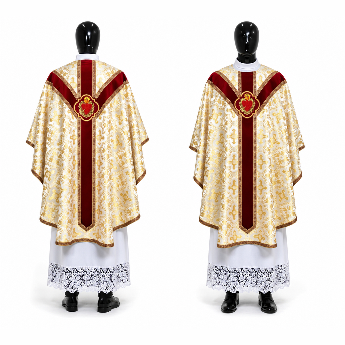 Chasuble semi-gothique Crème