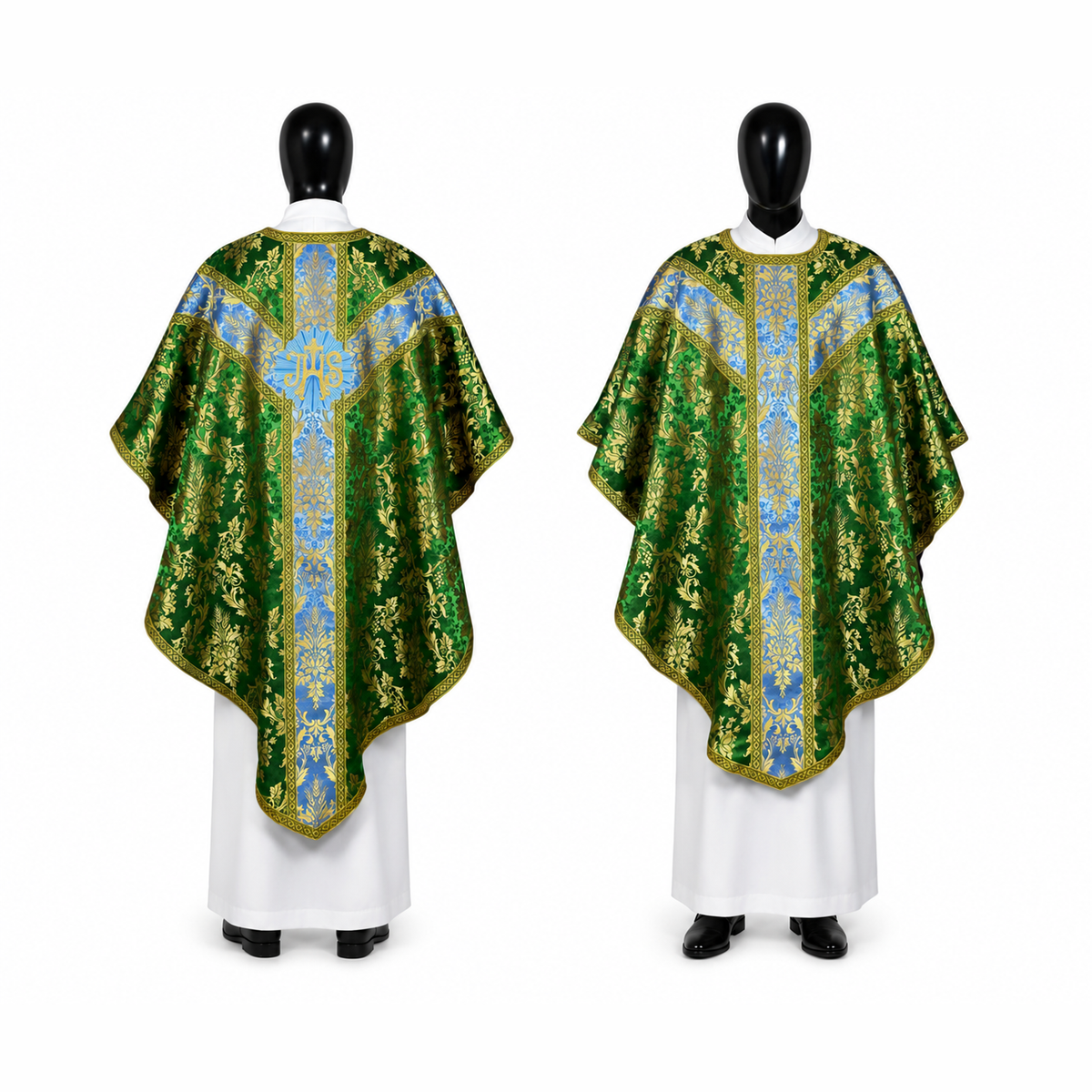 Chasuble semi-gothique verte
