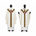 Chasuble semi-gothique blanche