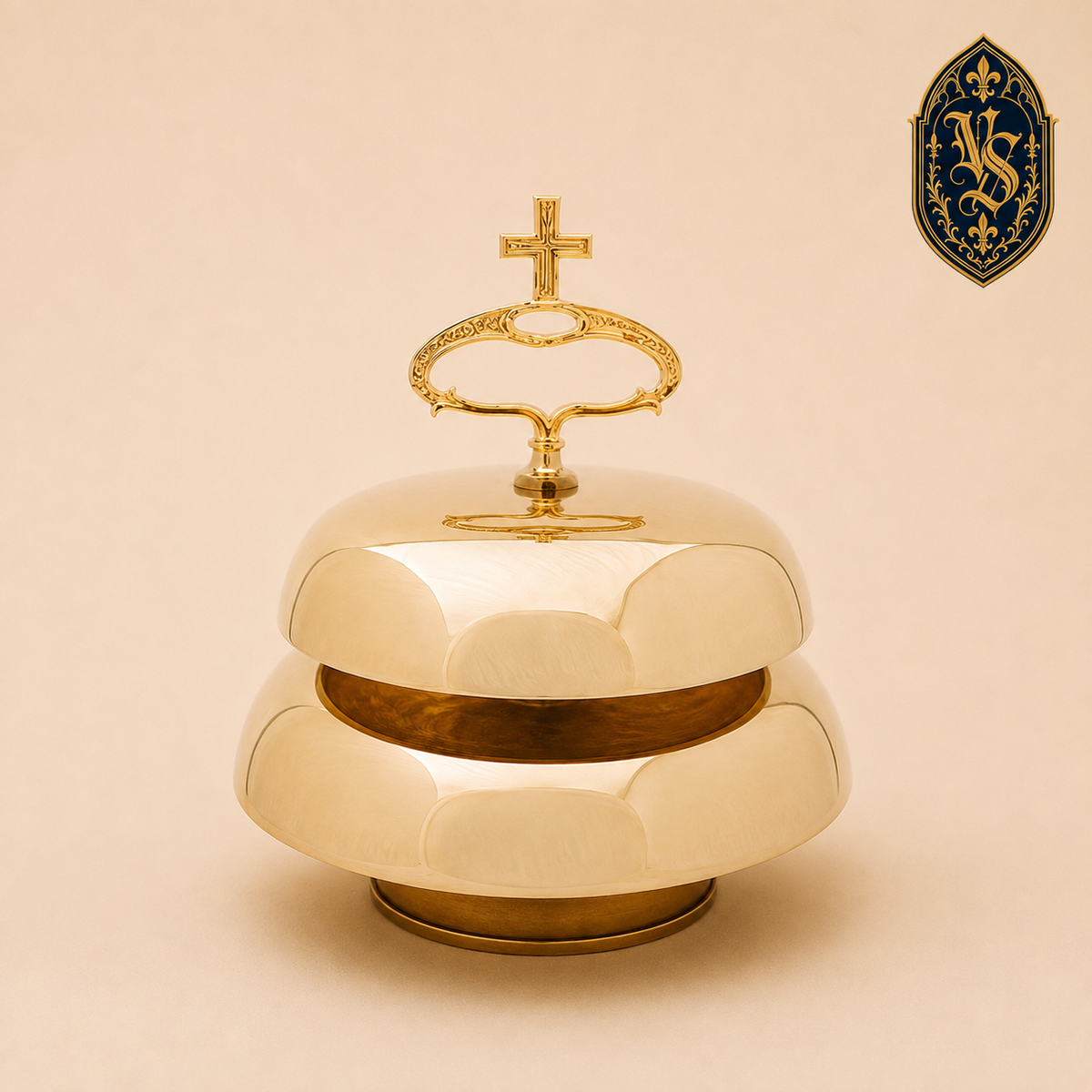 Gong en laiton double 32/25 cm avec maillet – GSCM-004